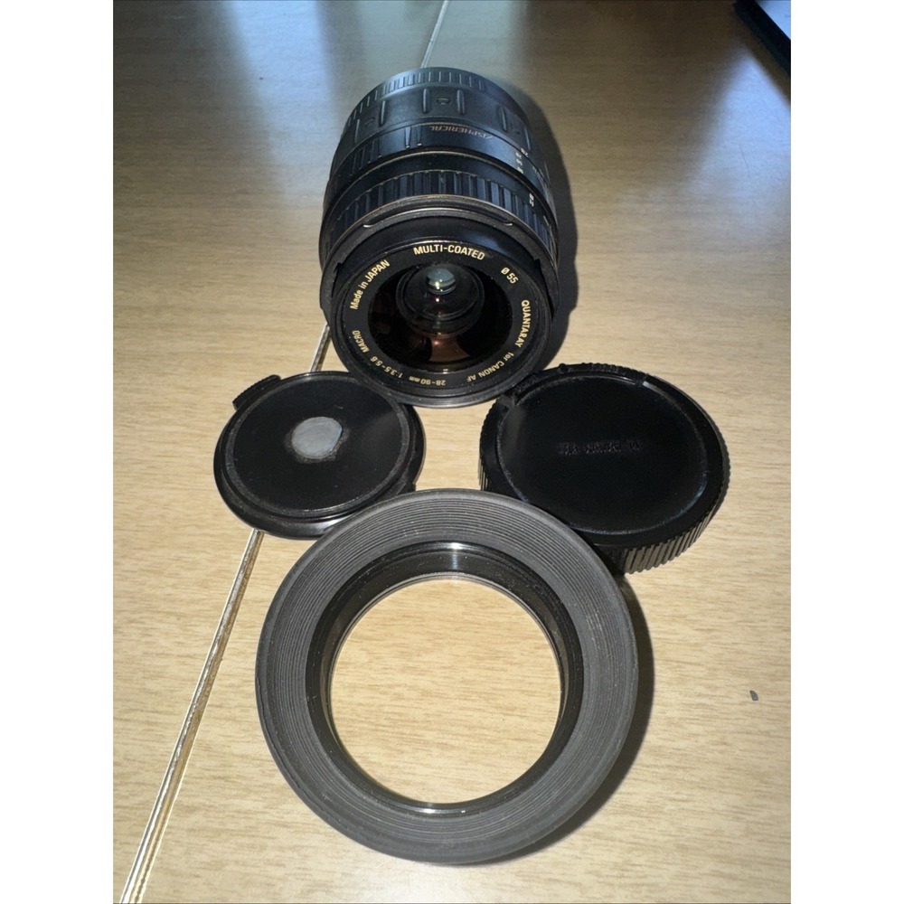 Quantaray Canon AF 28-90mm 1:3.5-5.6 Macro Aspherical MultiCoat Lens W/UV FILTER